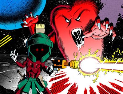 Marvin the Martian and Gossamer by Bob Almond